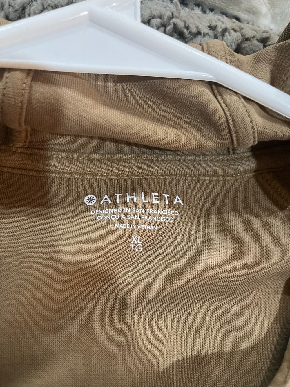 Athleta Olive/Khaki Crewneck Hoodie Sweatshirt- XL - Picture 4 of 4